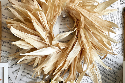 corn husk wreath natural