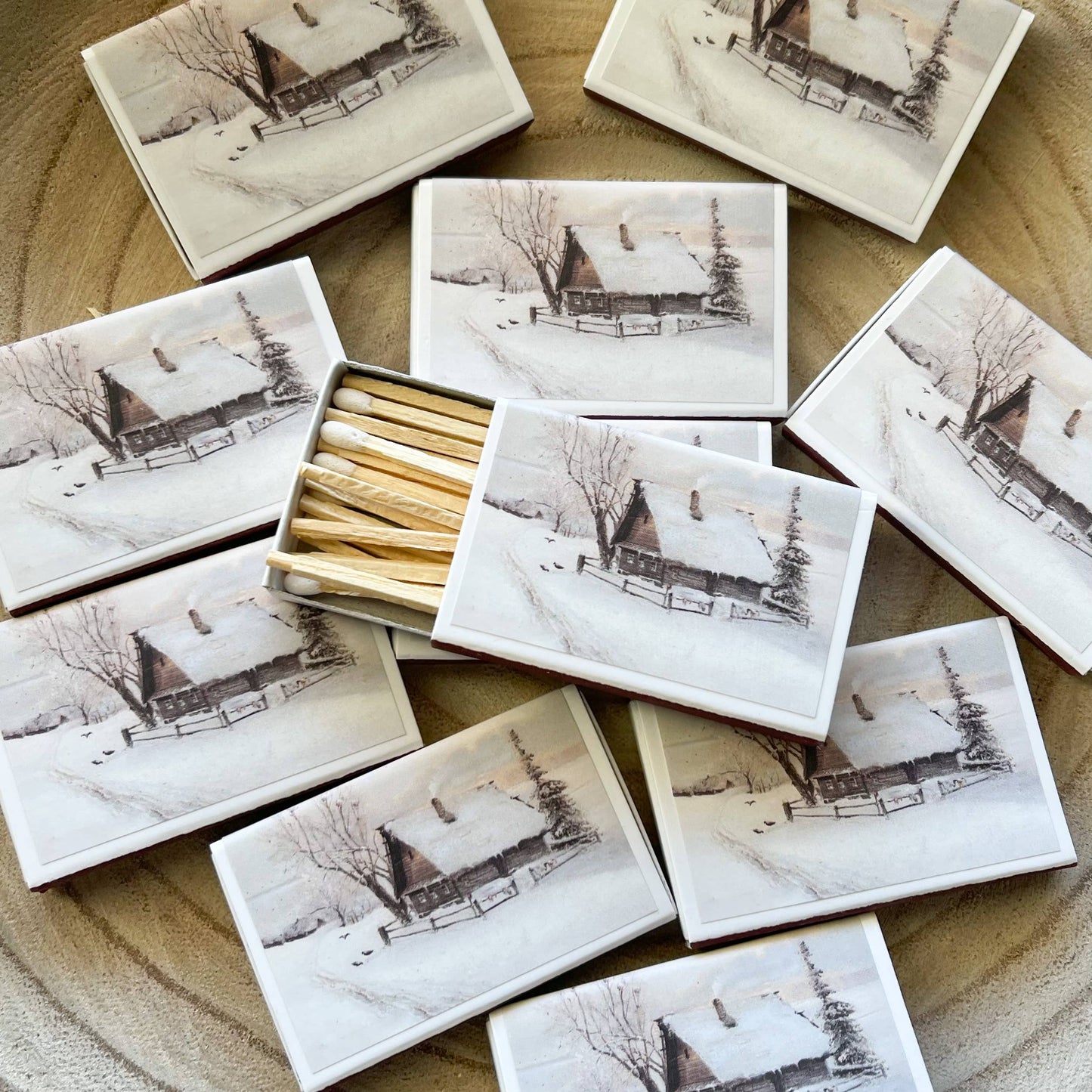 Winter Cabin Matches
