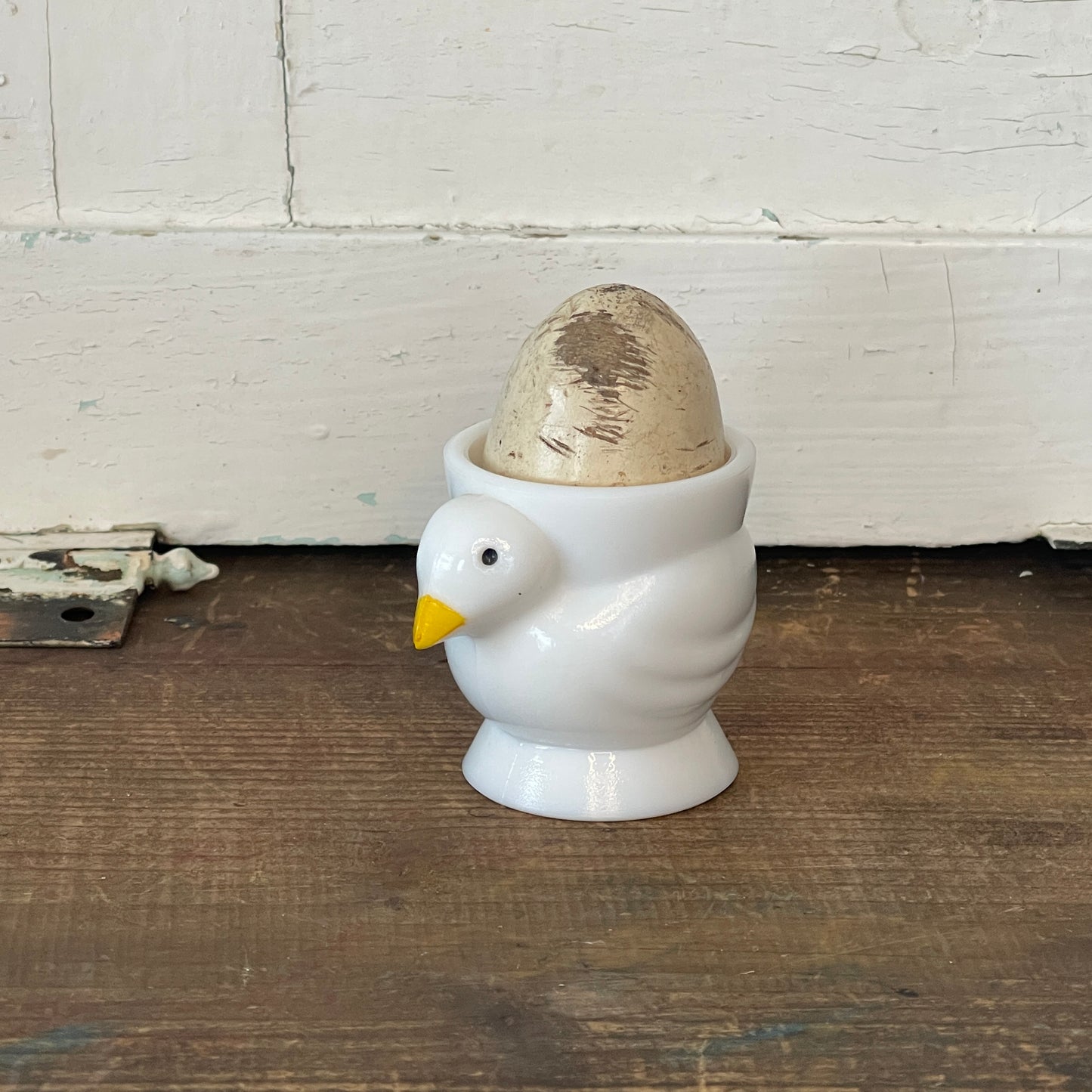 Milk Glass Chicken Egg Cup