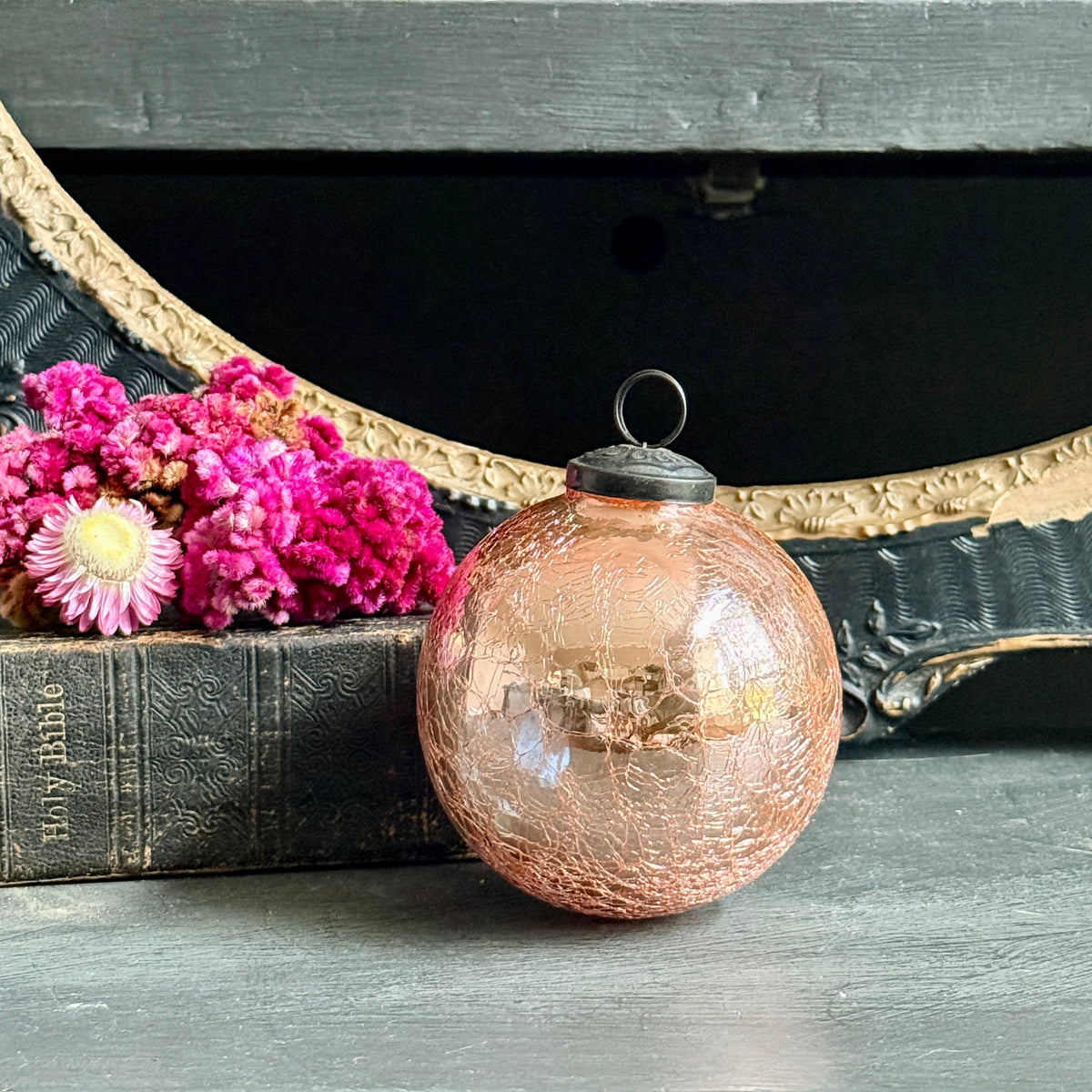 Pink Ball Glass Ornament