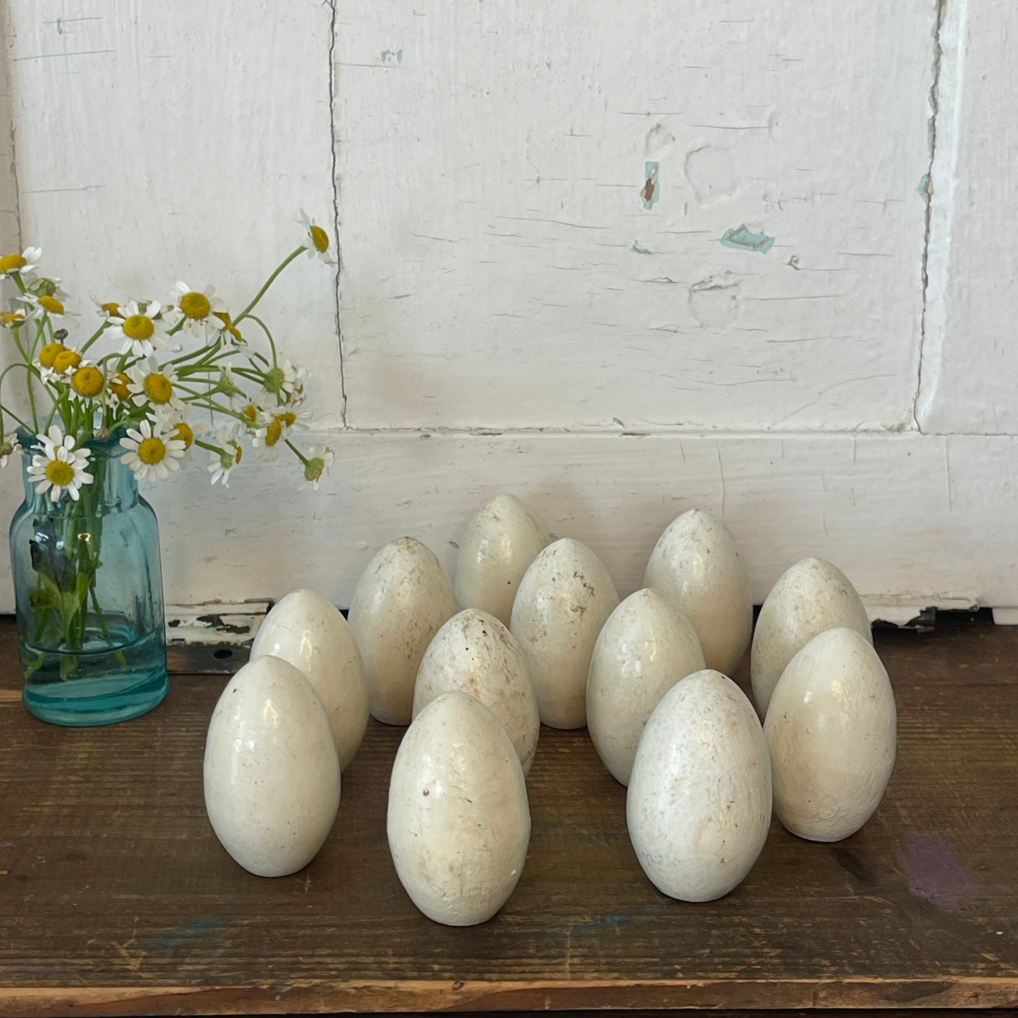Antique Wooden Nesting Eggs