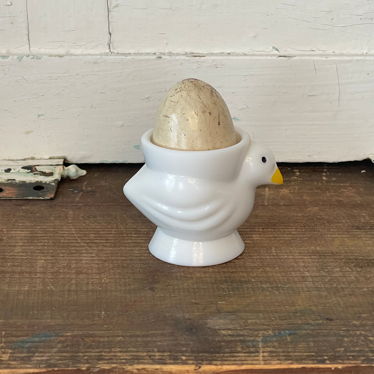 Milk Glass Chicken Egg Cup