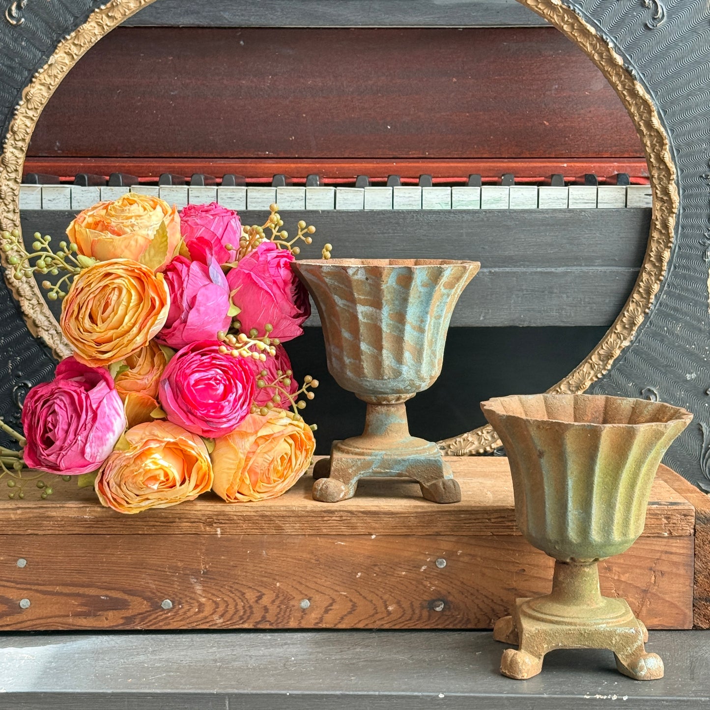 Pair of French-Style Cast Urn Planters