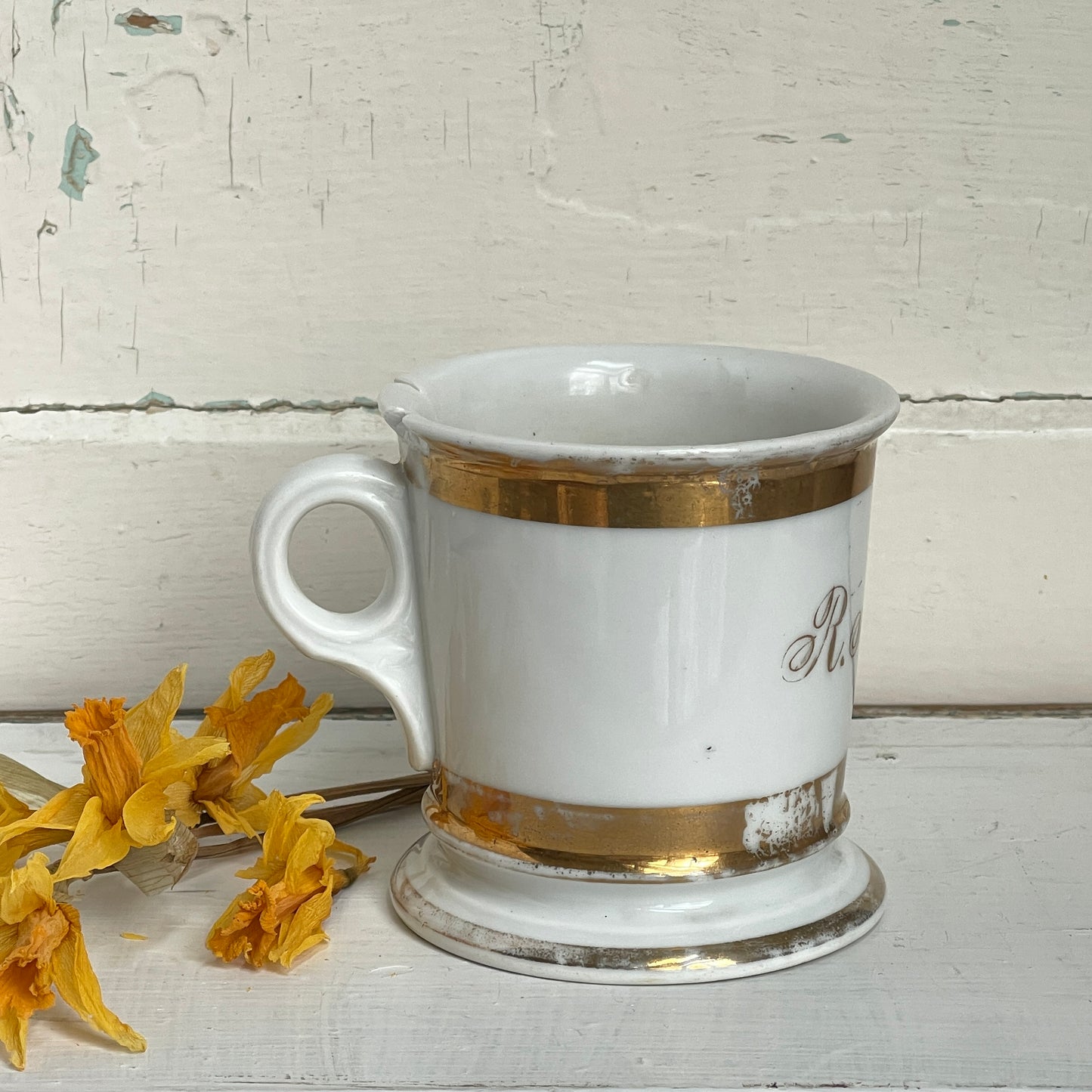 Antique Ironstone Shaving Mug
