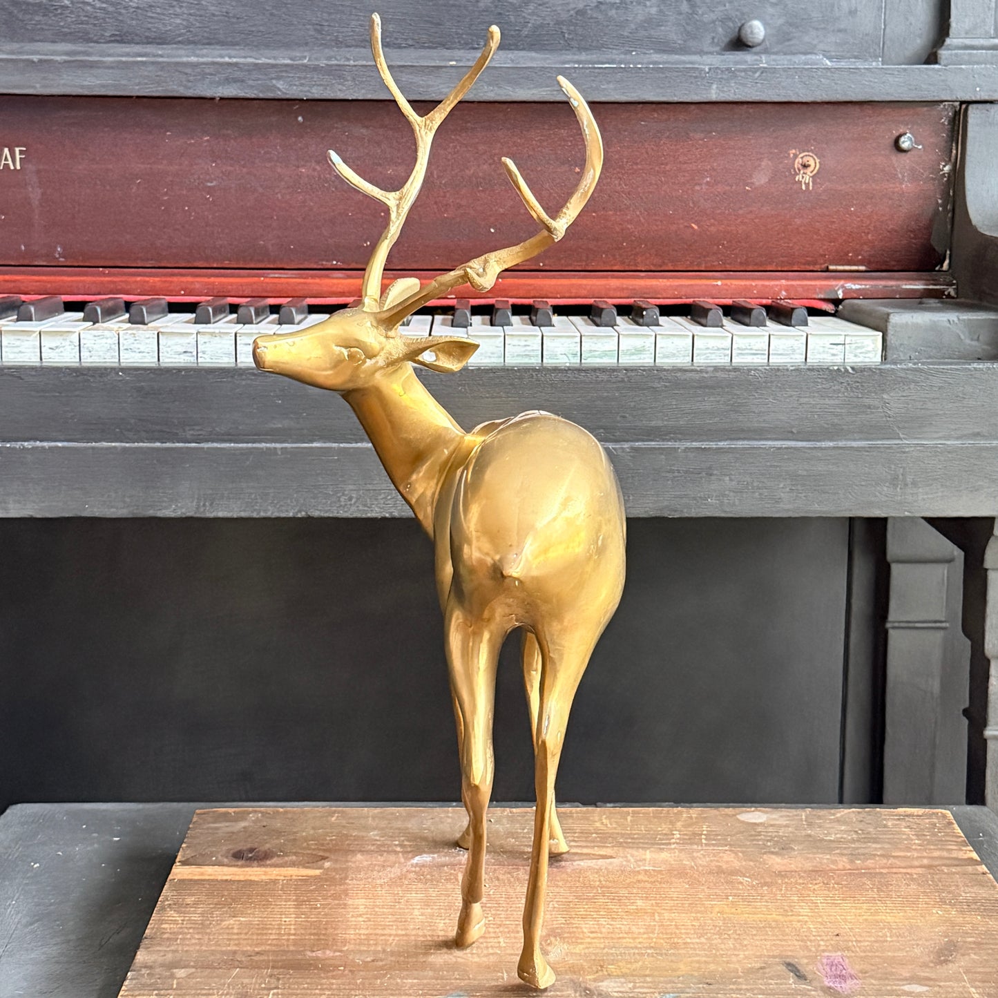 Vintage Brass Stag