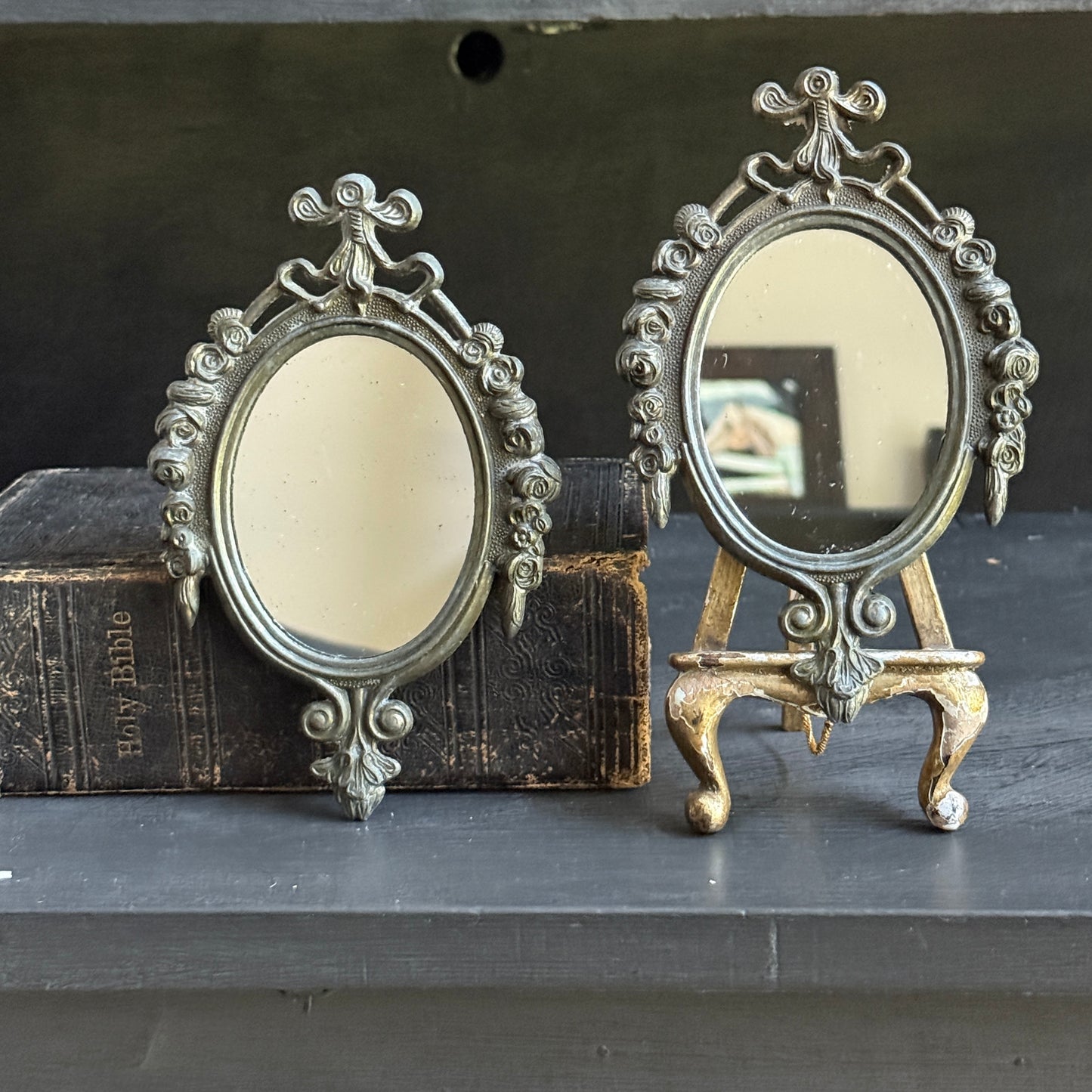Vintage Small Oval Mirrors