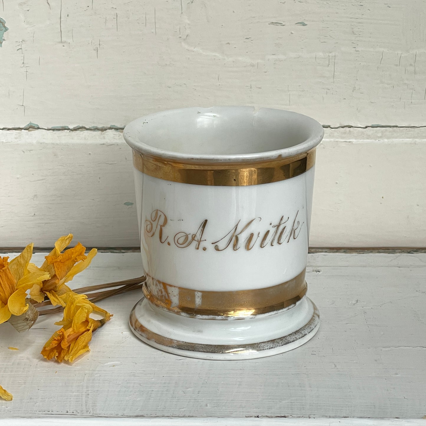 Antique Ironstone Shaving Mug