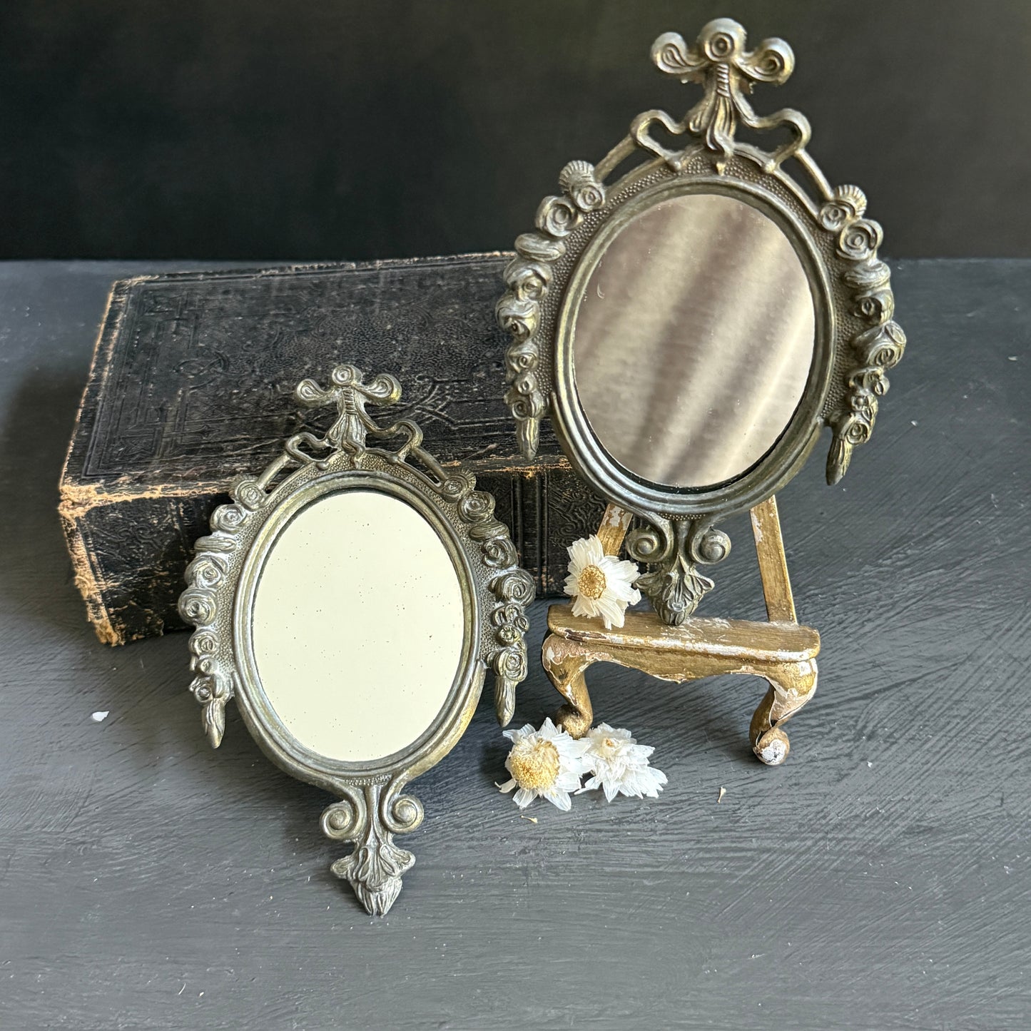 Vintage Small Oval Mirrors