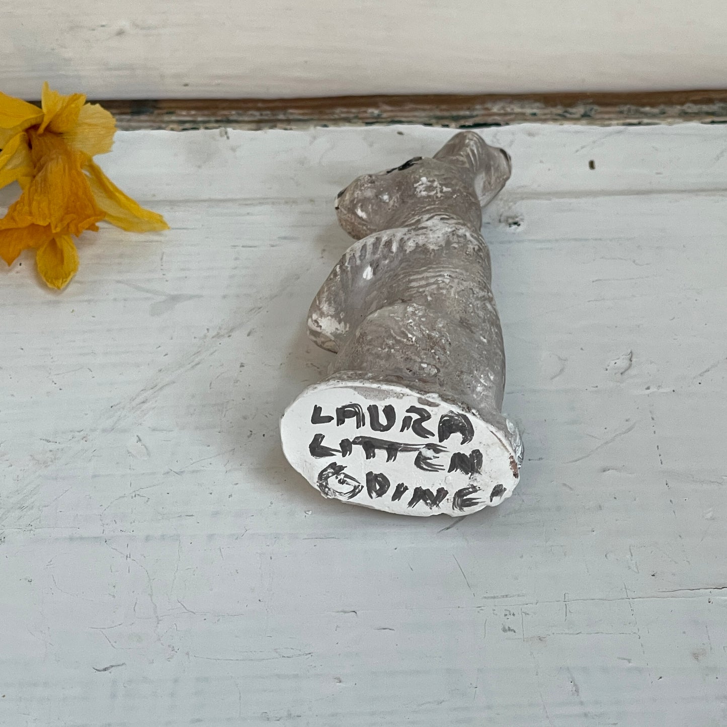 Gray Chalkware Bunny