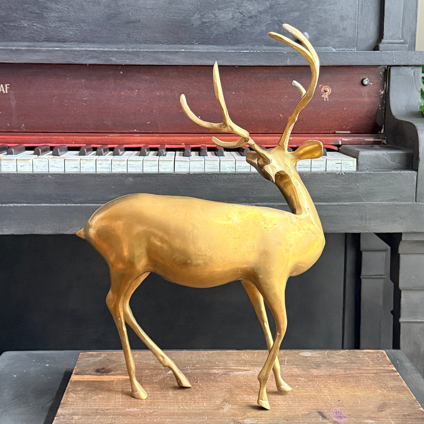 Vintage Brass Stag