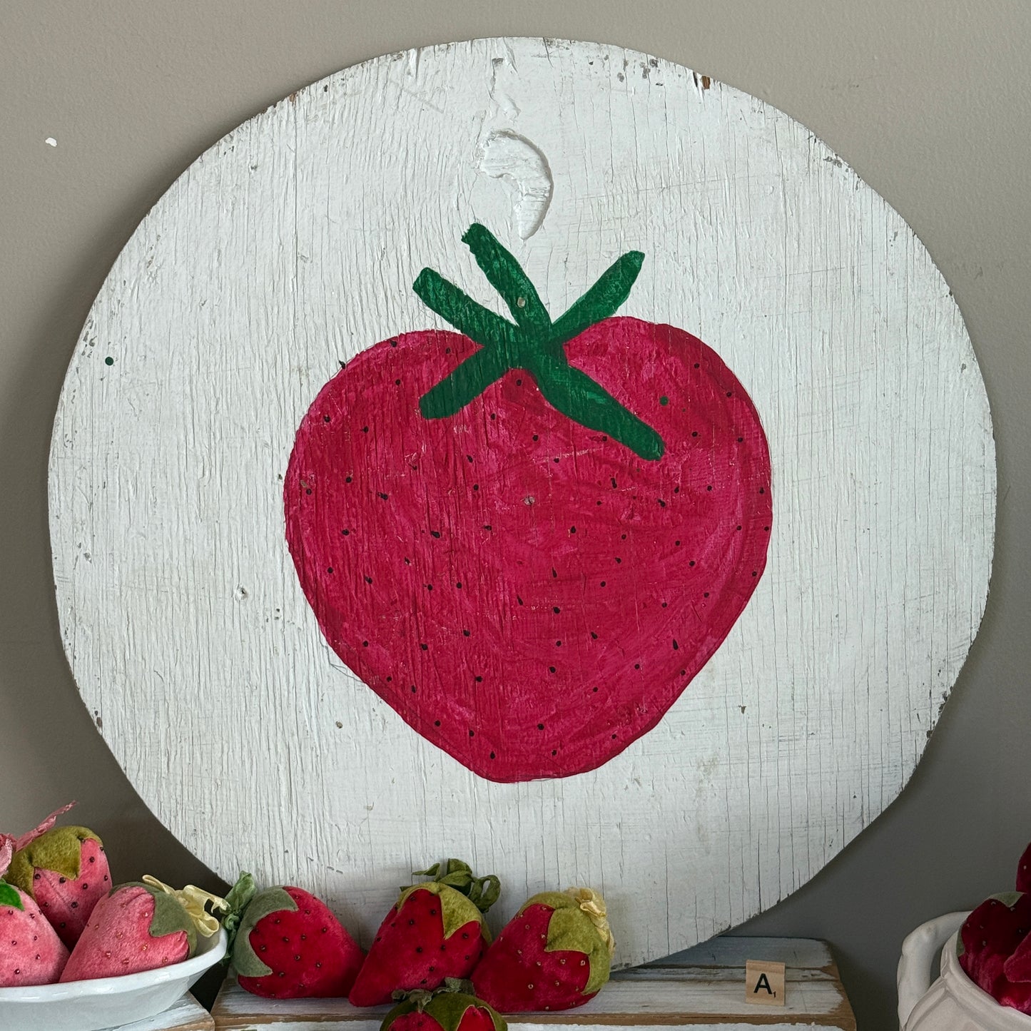 Strawberry Wooden Sign A