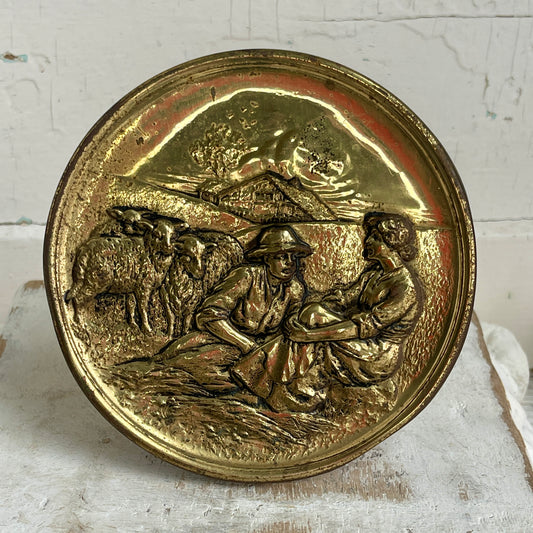 Vintage Brass English Wall Plate