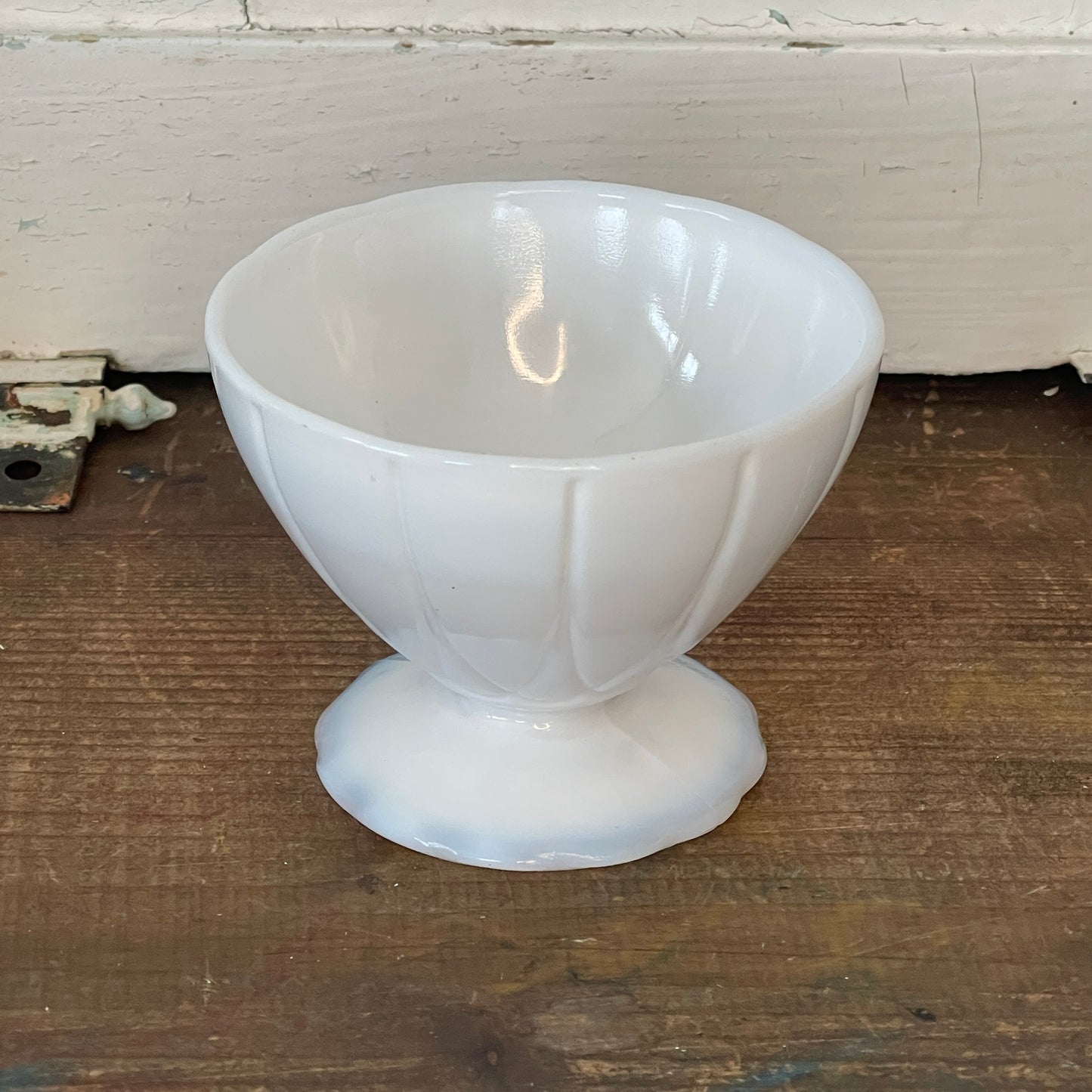 Milk Glass Ice Cream Dish