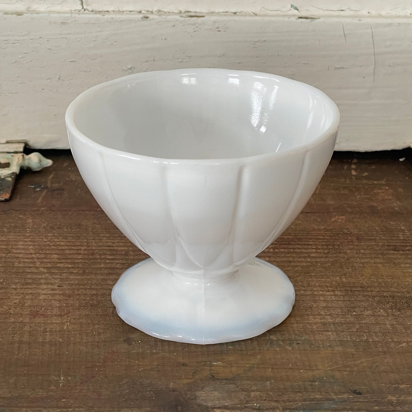 Milk Glass Ice Cream Dish