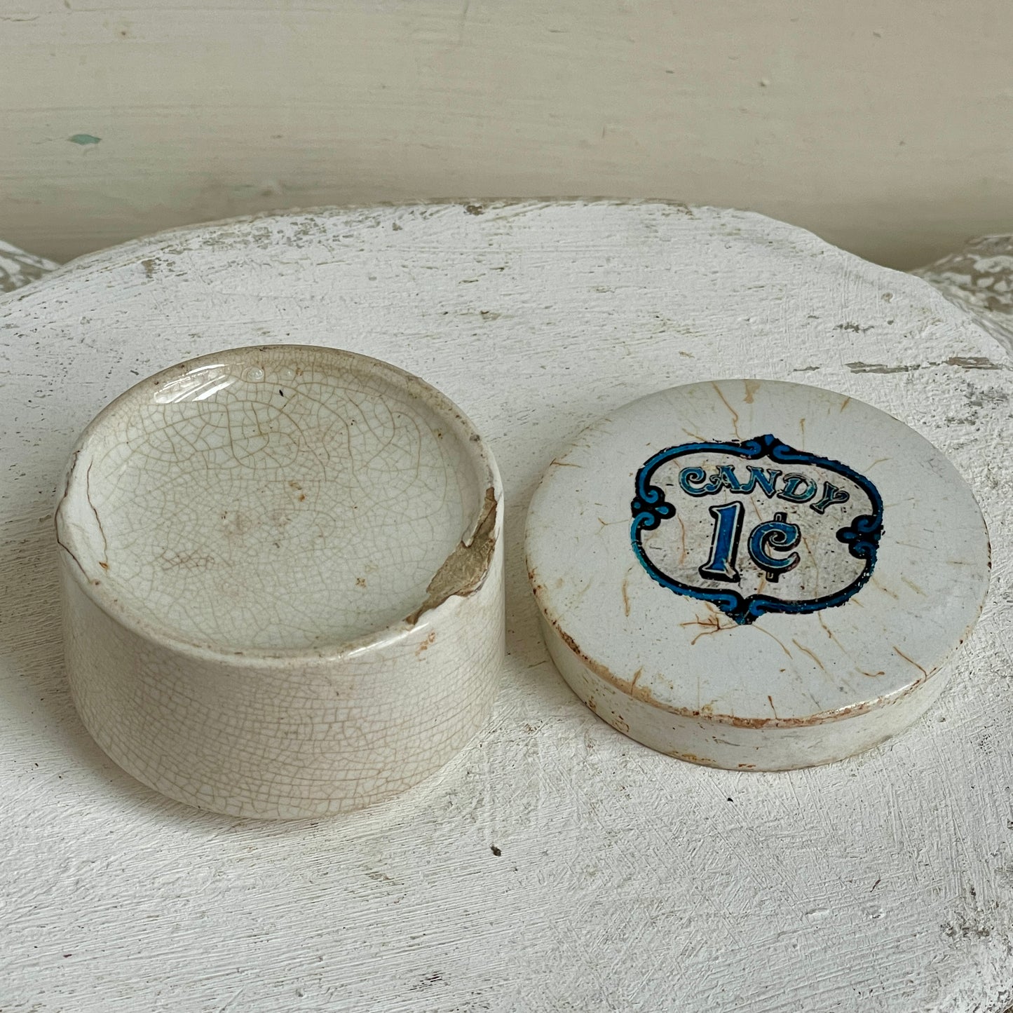 Ironstone Covered Dish - Candy 1