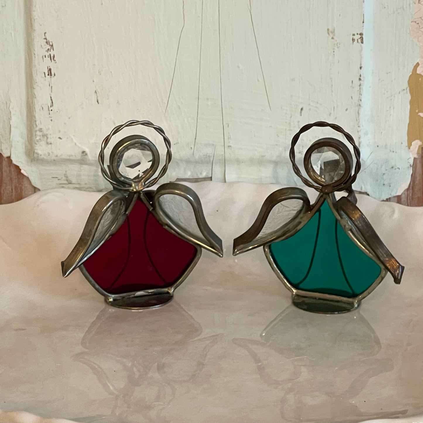 Stained Glass Angel Figurines