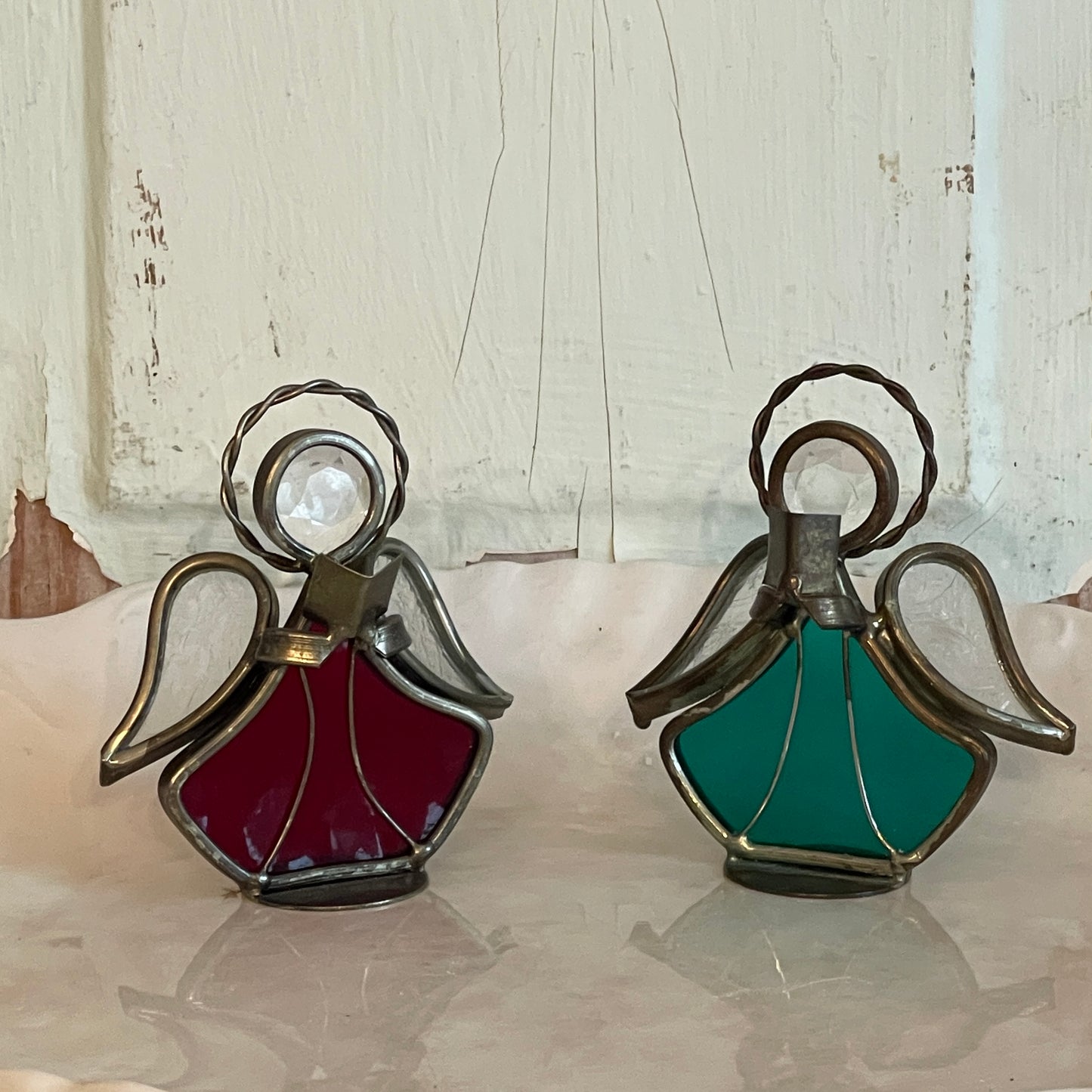 Stained Glass Angel Figurines