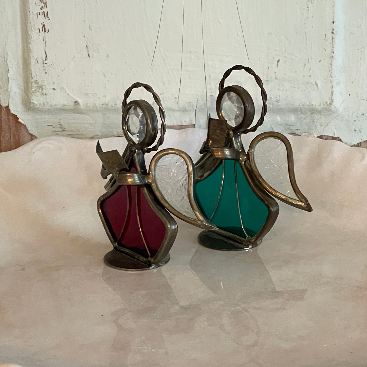 Stained Glass Angel Figurines