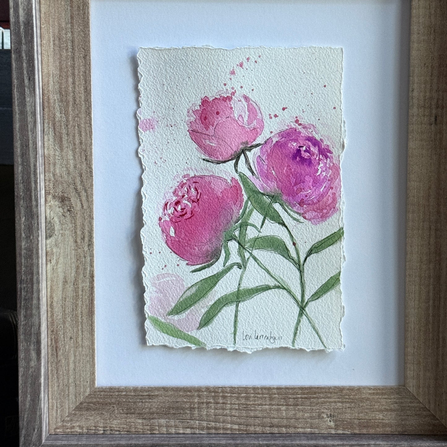 Blushing Peonies I – Original Watercolor Painting