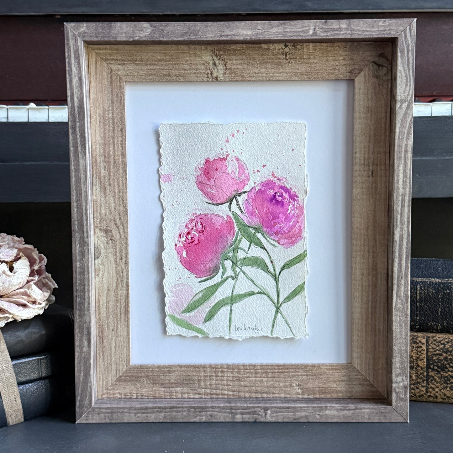 Blushing Peonies I – Original Watercolor Painting