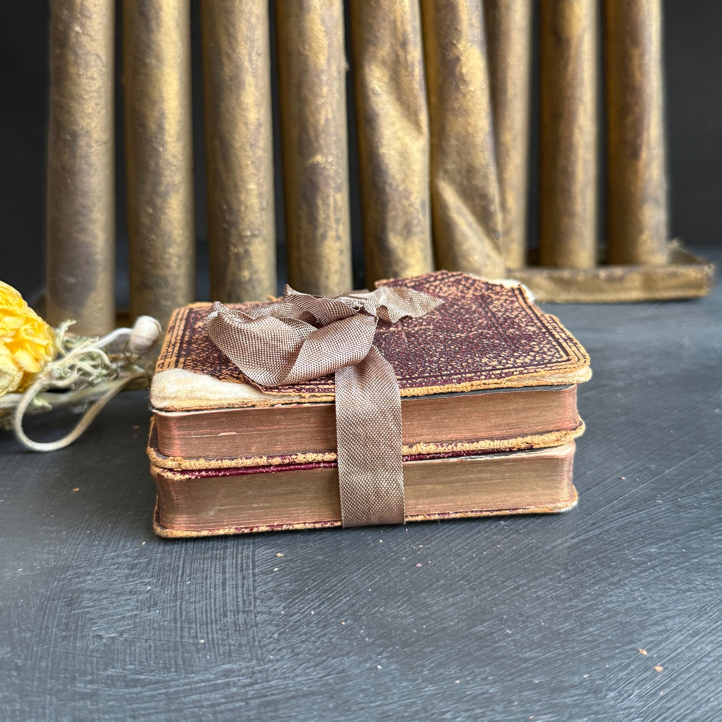 Antique Prayer & Hymnal Book Stack