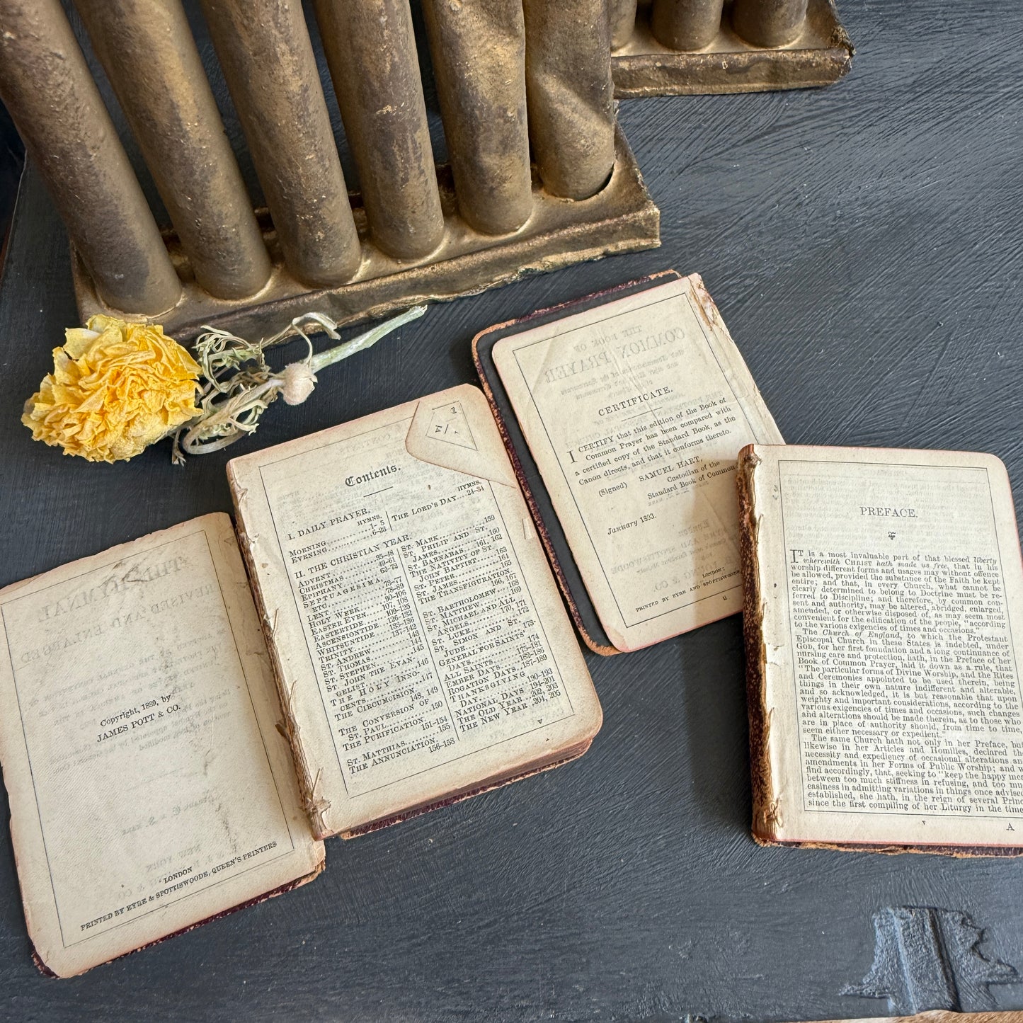 Antique Prayer & Hymnal Book Stack