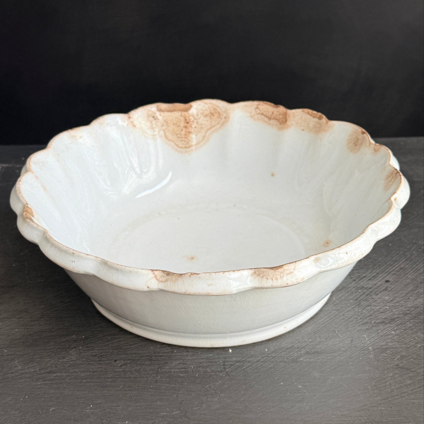 Antique Ironstone Fluted bowl