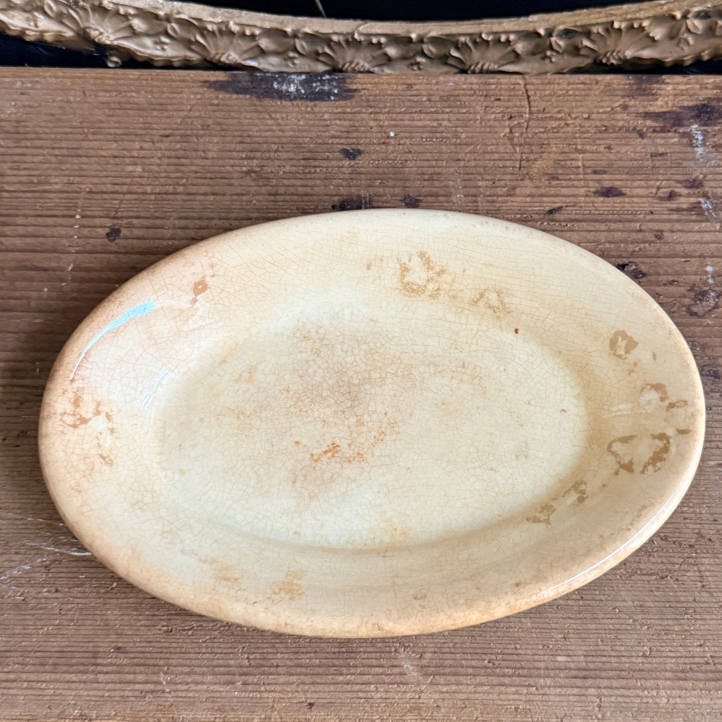 Antique Ironstone Soap Dish