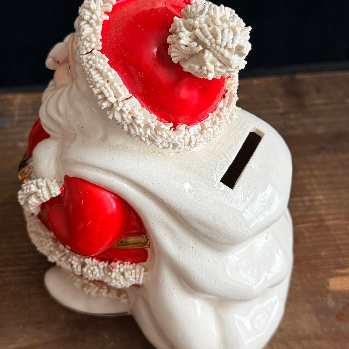 Vintage Spaghetti Santa Claus Bank