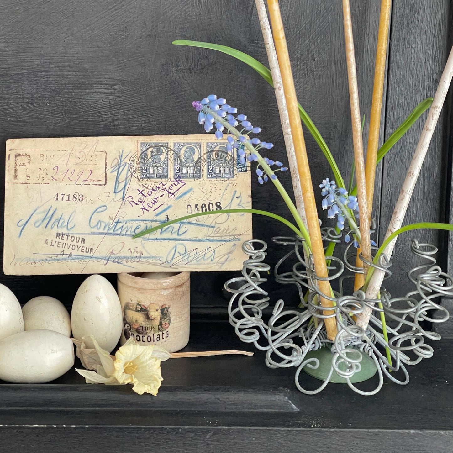 Vintage Coil Flower Frog