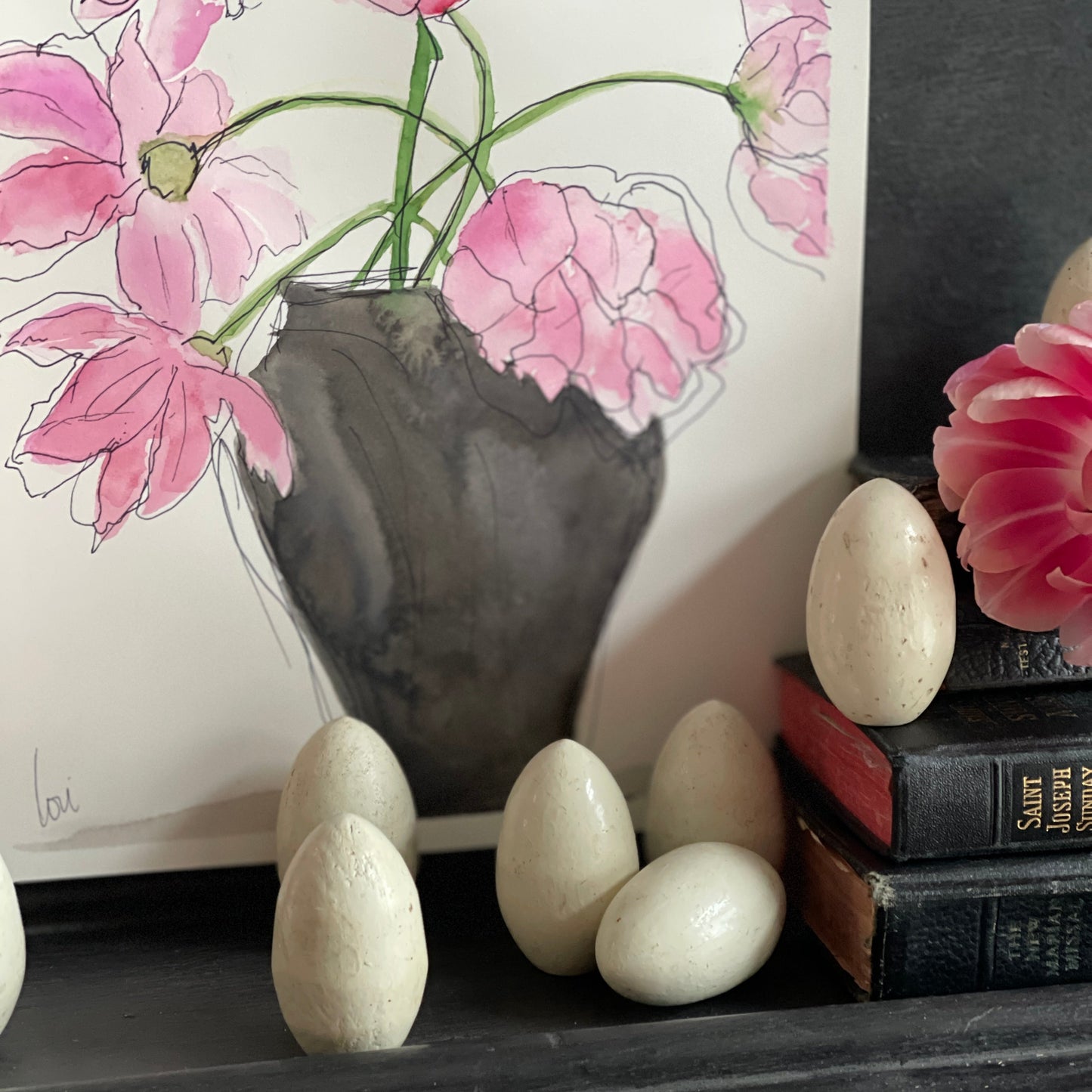 Antique Wooden Nesting Eggs