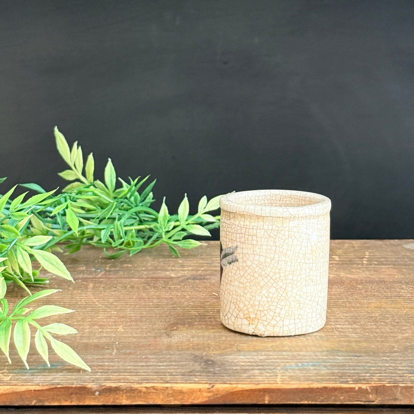 Small Ironstone Crock with Red Heart + Arrow