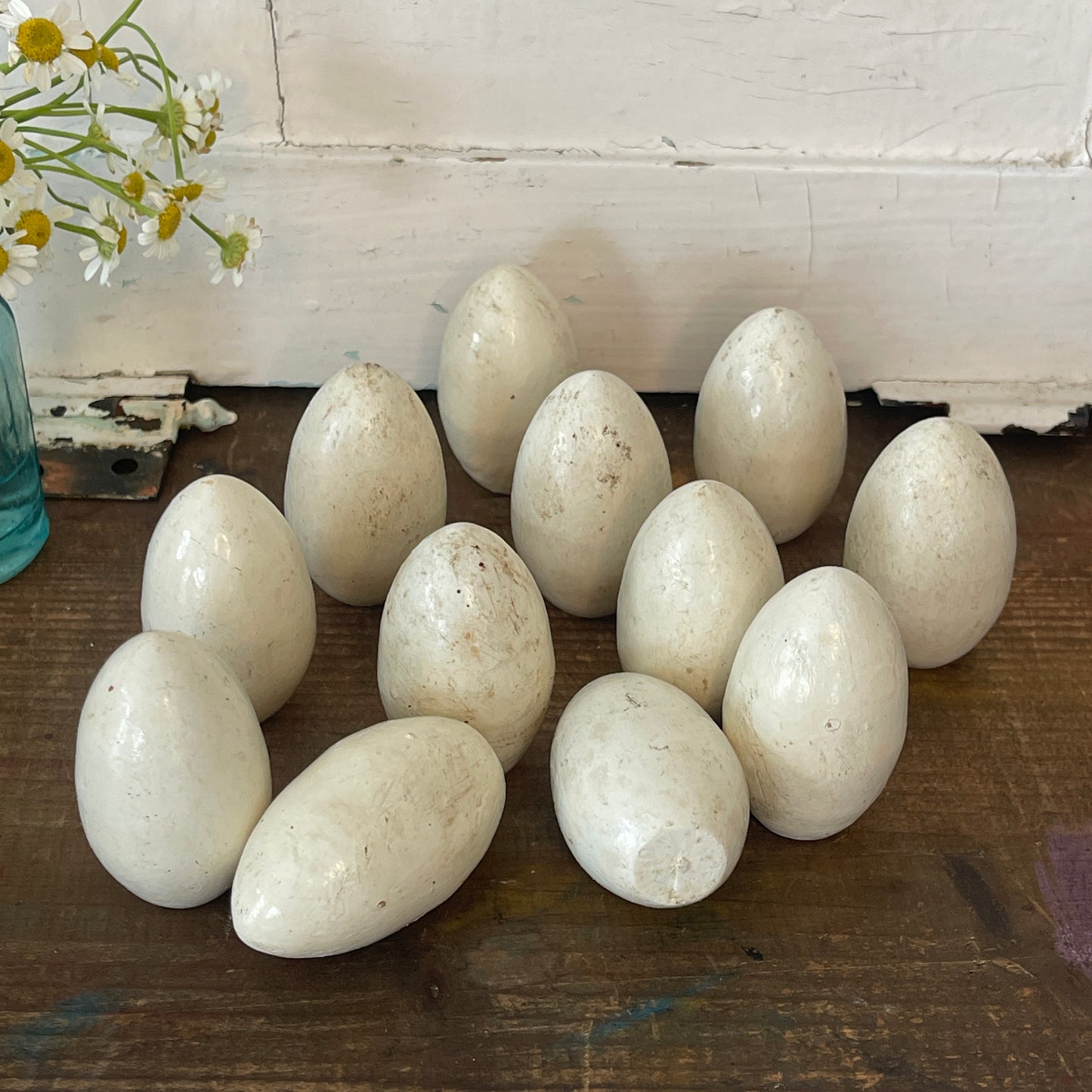 Antique Wooden Nesting Eggs
