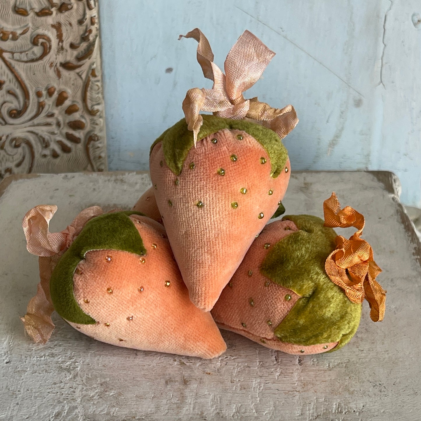 Velvet Strawberries - Peach