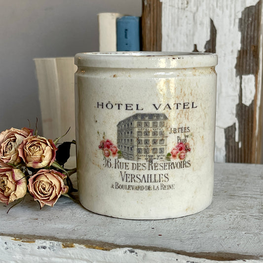 Ironstone Large Jam Pot - Hotel Vatel