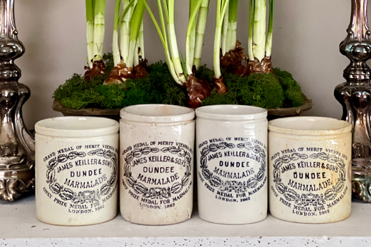 english advertising pots, dundee marmalade 