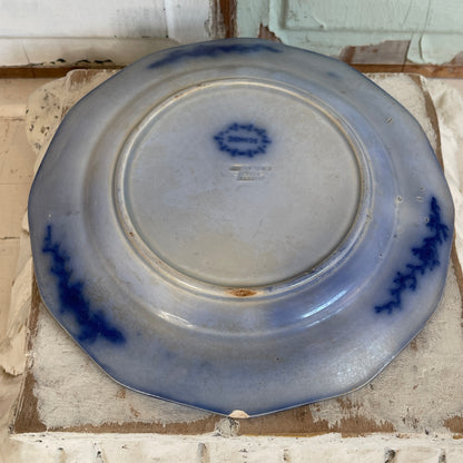 Antique Ironstone Flow Blue Plate