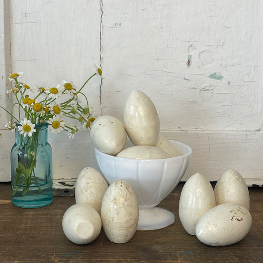 Antique Wooden Nesting Eggs