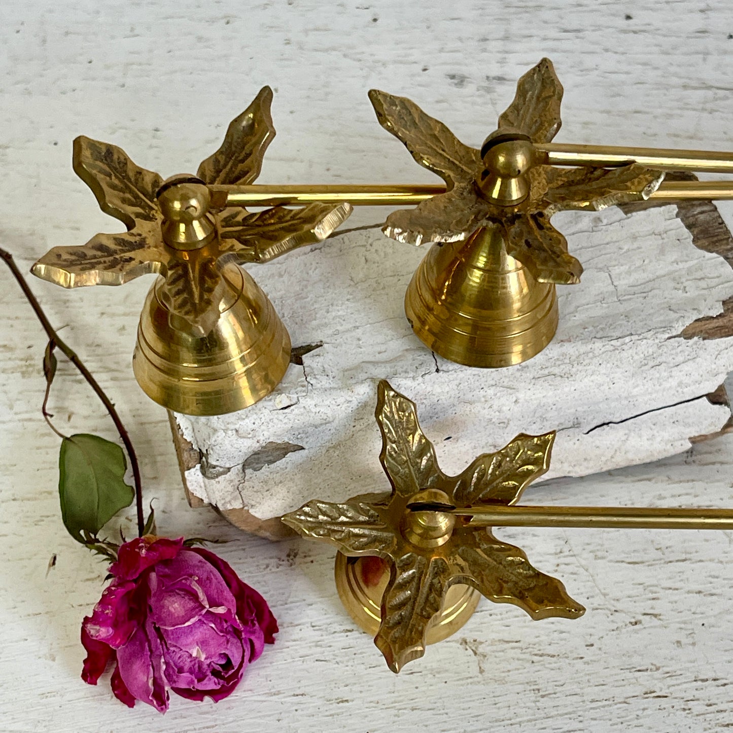 Brass Candle Snuffer - Leaf