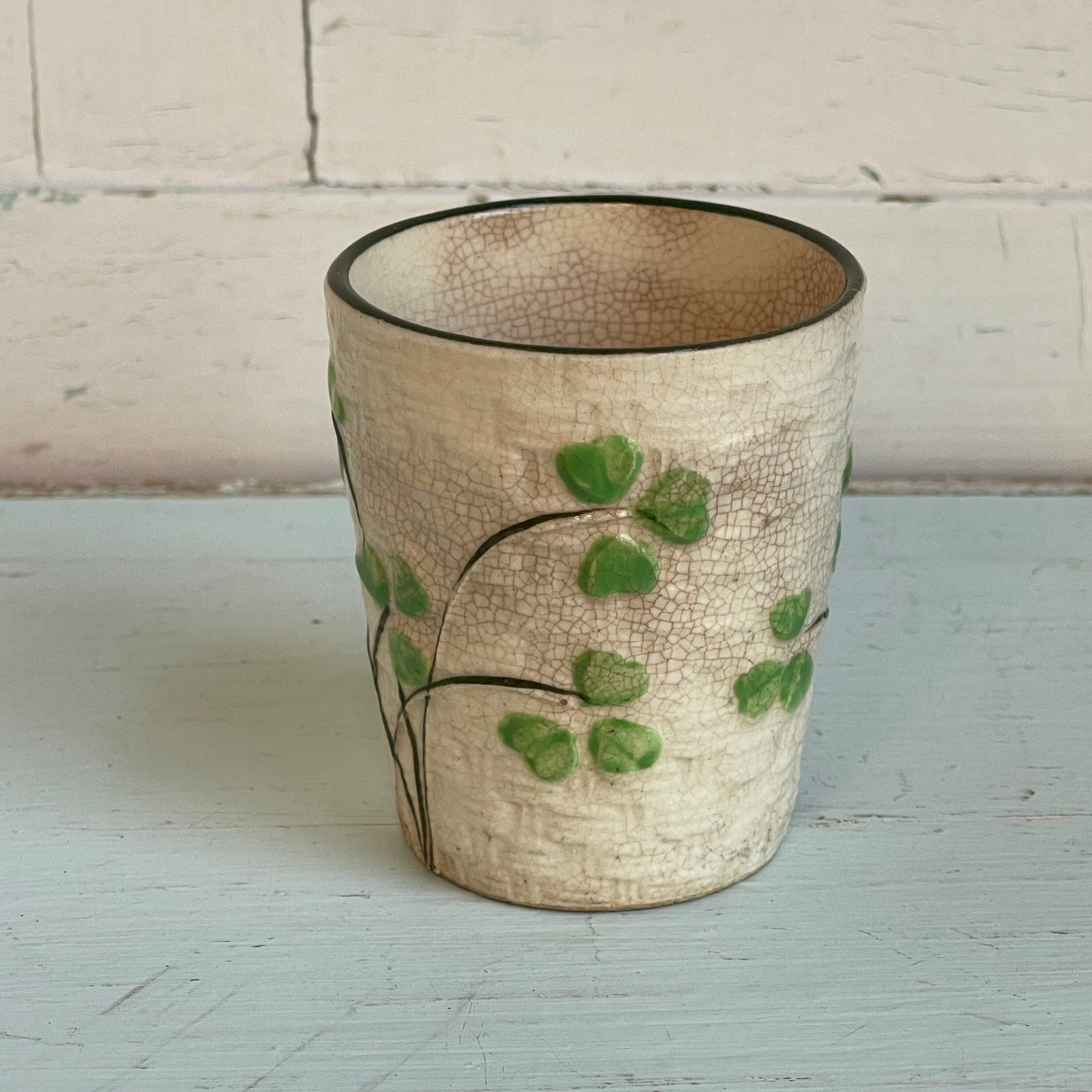 Shamrock Basket Weave Cup