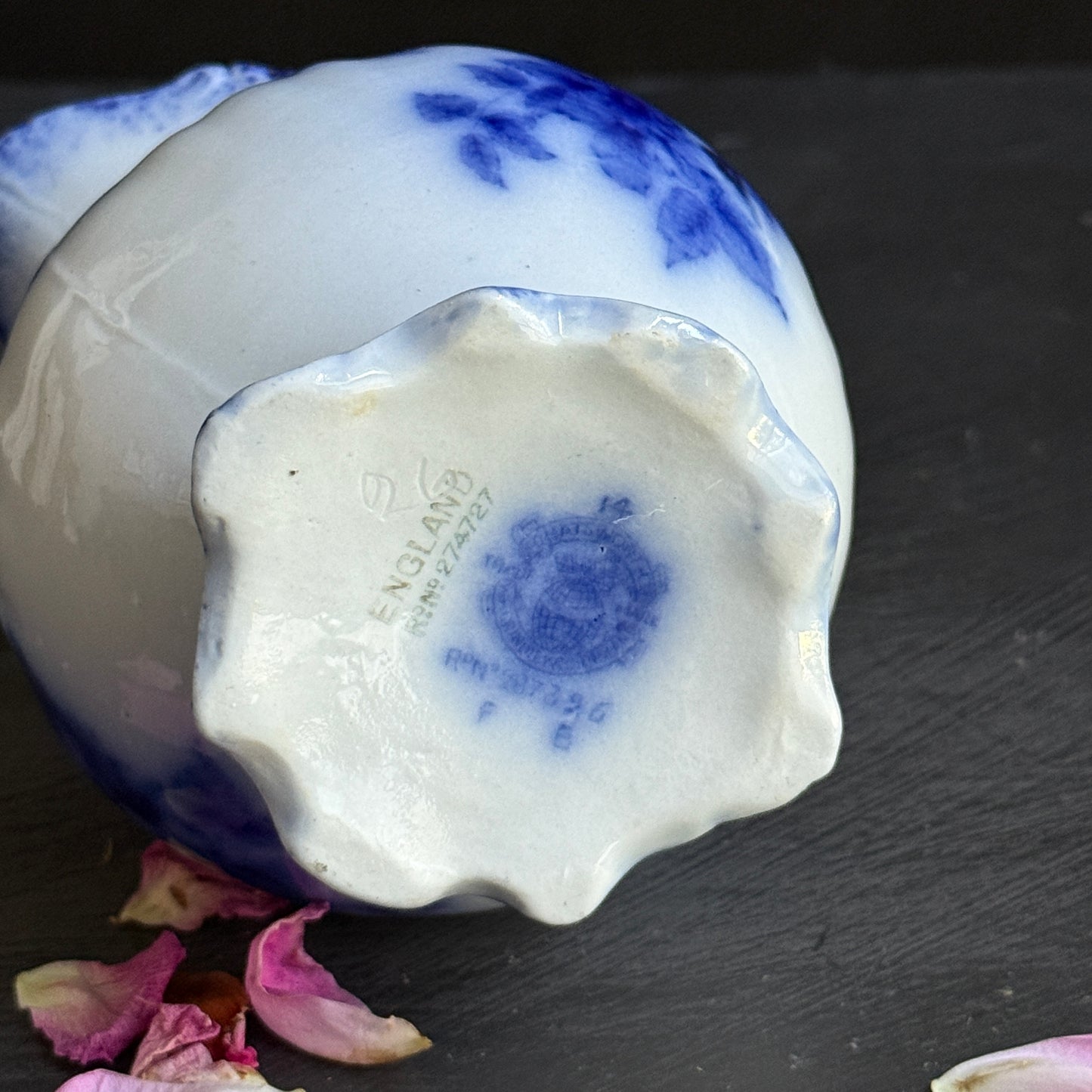 Antique Flow Blue Vase