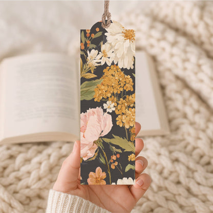 Wood Bookmark Blush Floral
