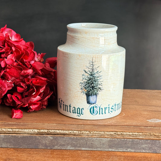Ironstone Crock - Vintage Christmas