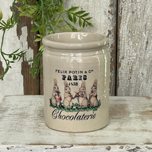 Stoneware Pot - Felix Potin Chocolaterie