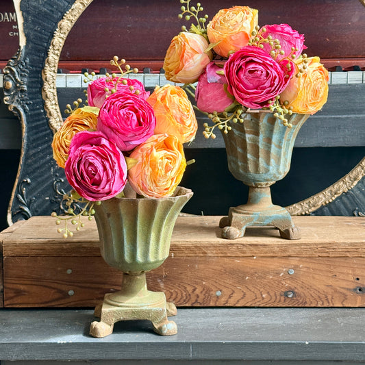 Pair of French-Style Cast Urn Planters