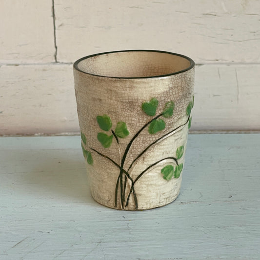 Shamrock Basket Weave Cup