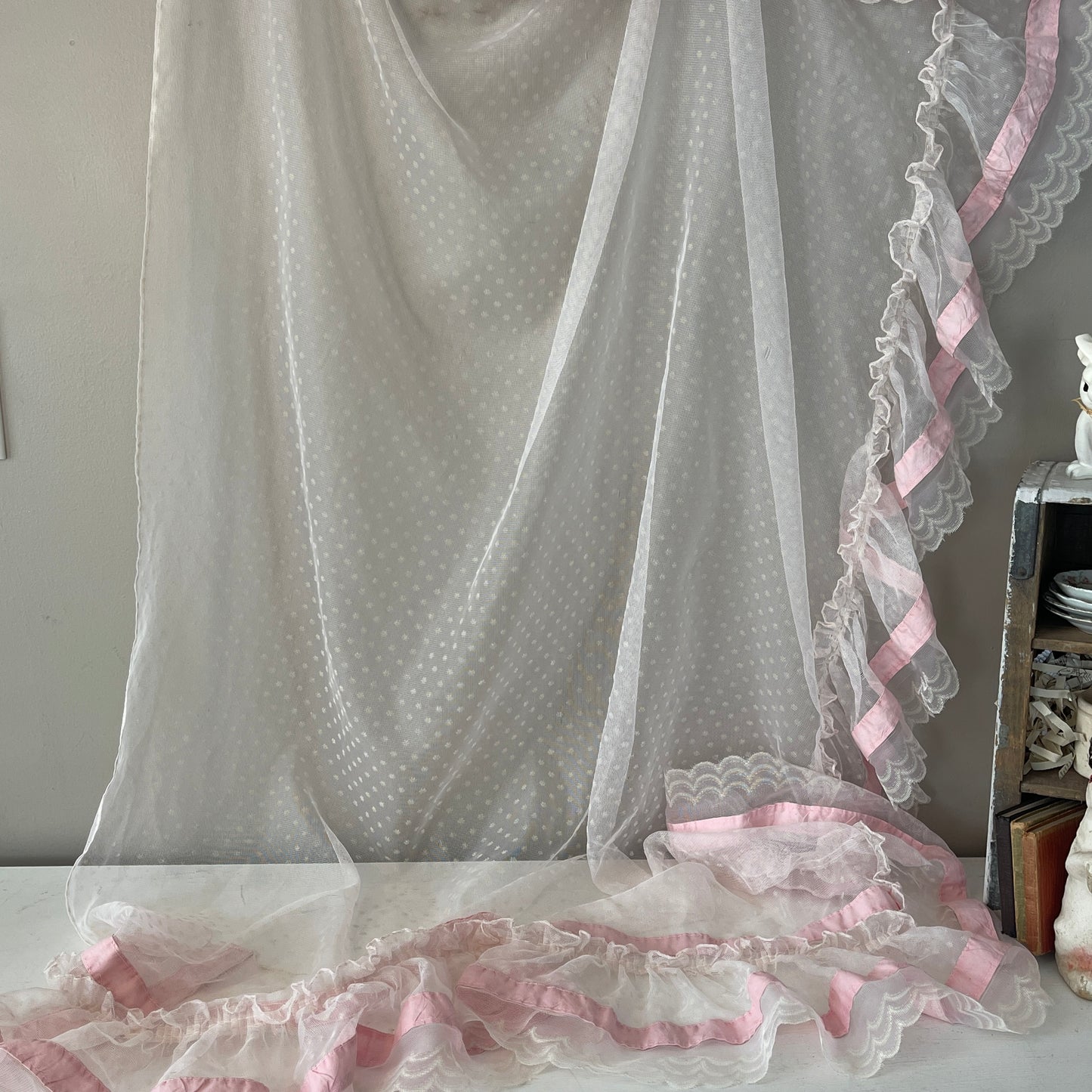 Vintage Pink Curtains