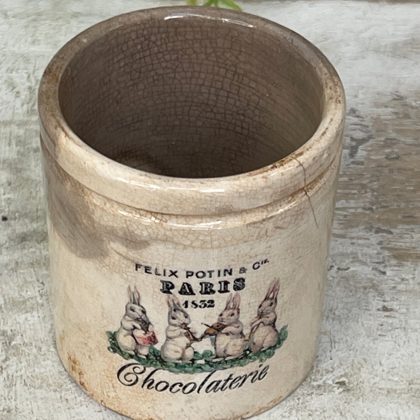 Ironstone Pot -Felix Potin Chocolaterie