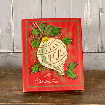 Vintage Christmas Card Box-Ornament Design