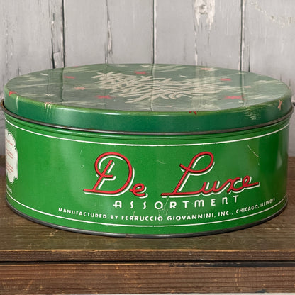 Vintage Christmas Tree Cookie Tin